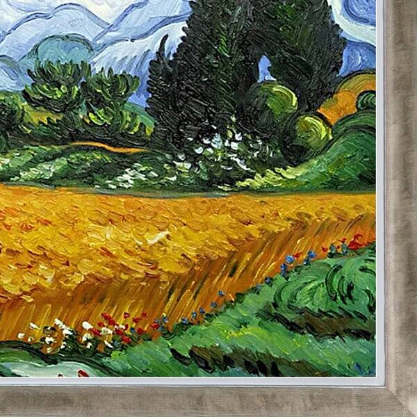 Vincent Van Gogh Wheat Field With Cypresses Hand Painted Oil Reproduction On Sale Overstock Vincent Van Gogh Wheat Field With Cypresses Hand Painted Oil Reproduction On Sale Overstock