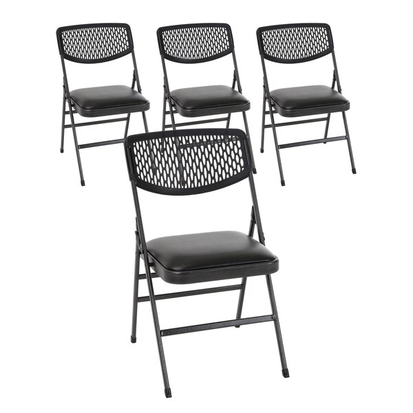 cosco home and office products black lightweight folding stool