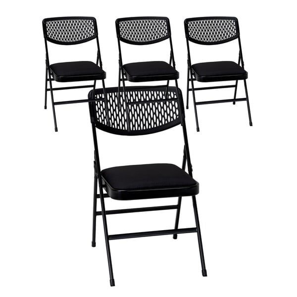 cosco home and office products black lightweight folding stool