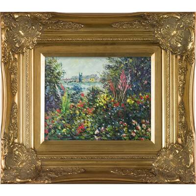 La Pastiche Claude Monet 'Flowers at Vetheuil, 1881' Hand Painted Oil Reproduction