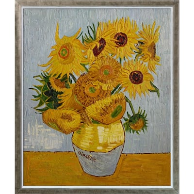 La Pastiche Vincent Van Gogh 'Sunflowers' Hand Painted Oil Reproduction