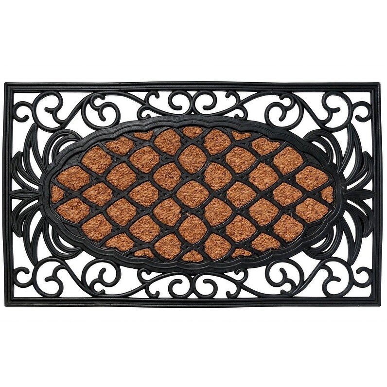 Shop Unbelievable Mats 18 X 30 Pineapple Coir And Rubber Door