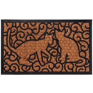door mat cat mats unbelievable rubber fiber natural 30x18 cats