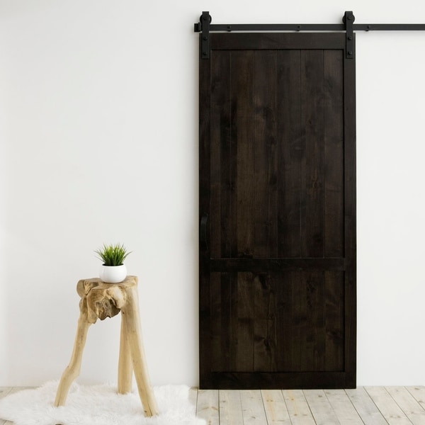 Country Vintage Sliding Barn Door With Hardware (36" x 84")