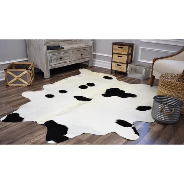 Shop Nash Cowhide Rug Black White 6 X8 On Sale Overstock