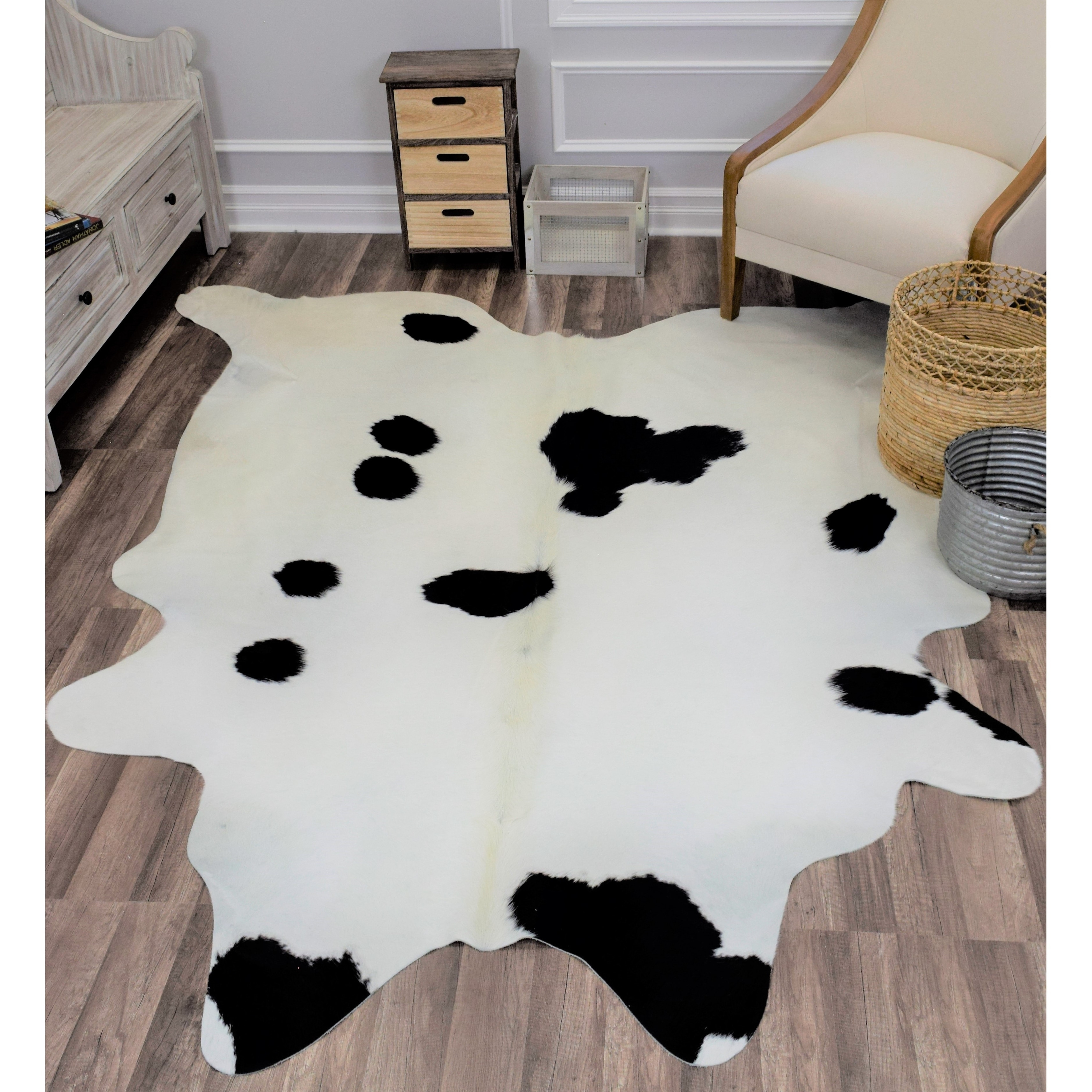 Shop Nash Cowhide Rug Black White 6 X8 On Sale Overstock