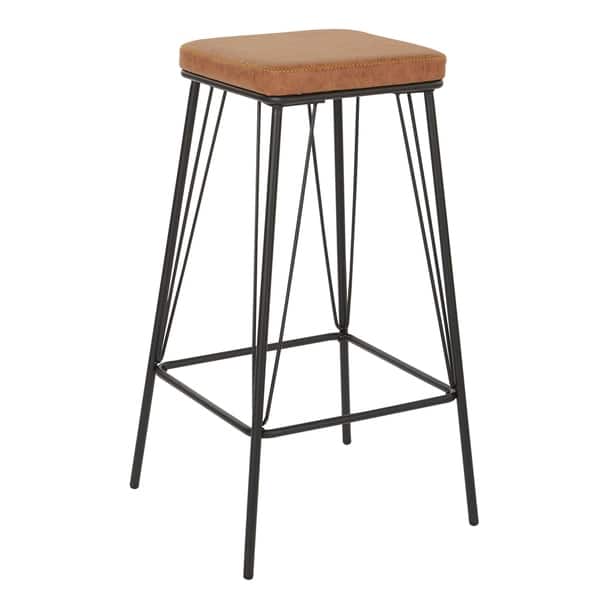 Strick Bolton Eliane 30 Inch Barstool With Gunmetal Base Set Of 2 On Sale Overstock 21674771 Sand