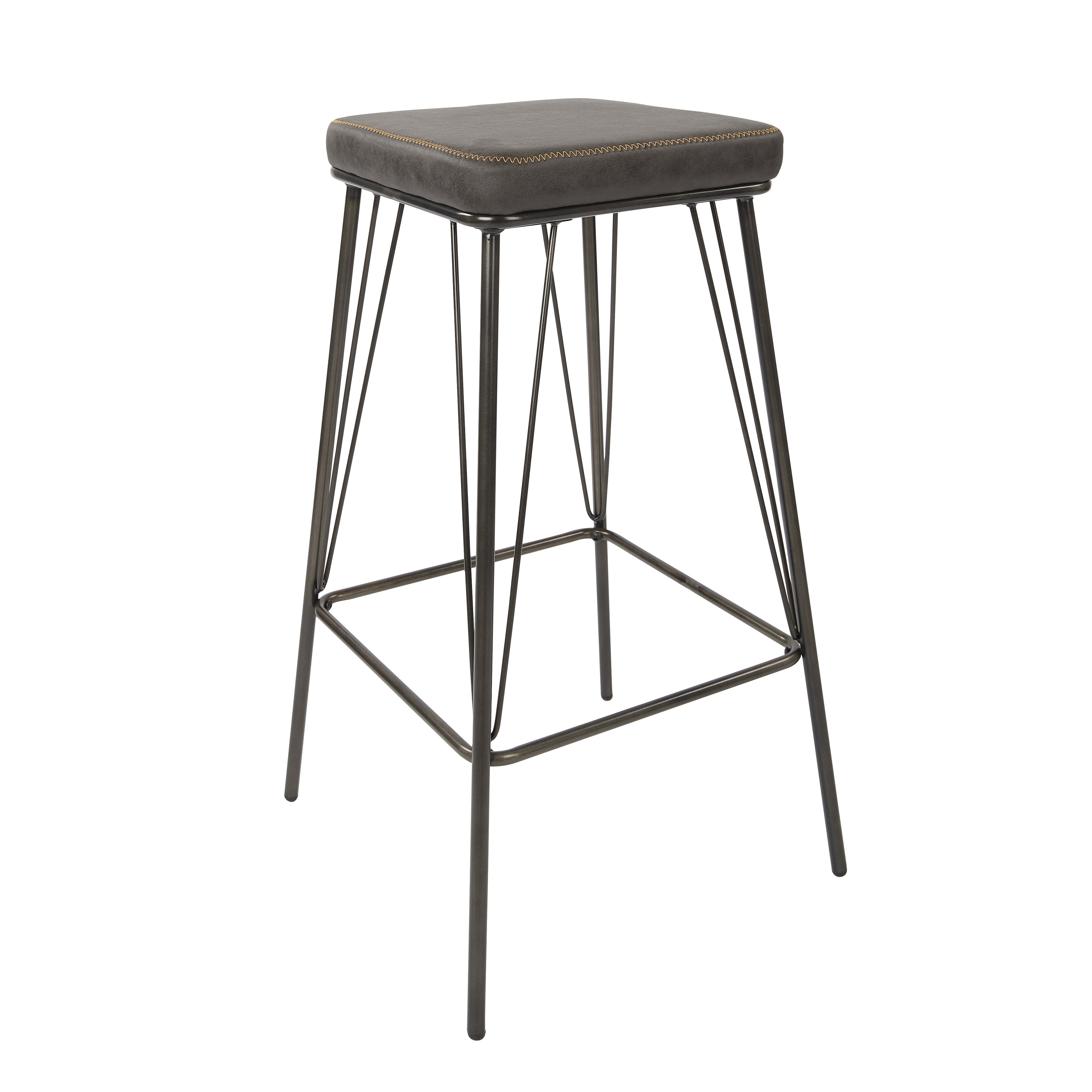 Strick Bolton Eliane 30 Inch Barstool With Gunmetal Base Set Of 2 On Sale Overstock 21674771 Sand