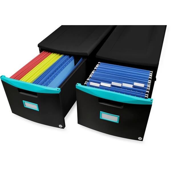 Shop Storex One Drawer Mini File Cabinet With Lock And Casters