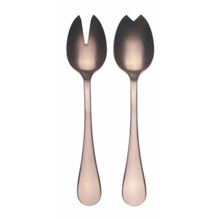 Stainless Steel w/PVD Titanium Coating Vintage Bronzo Salad Servers (Fork and Spoon)