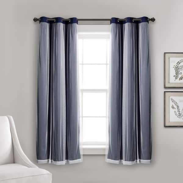 Shop Lush Decor Grommet Sheer Panels With Insulated Blackout