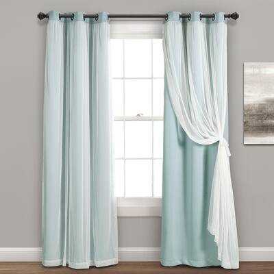 Buy Blue Satin Curtains Drapes Online At Overstock Our Best
