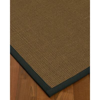 NaturalAreaRugs Dalton Custom Sisal Rug 2' 6" x 10' Onyx Border - 2'6" x 10'