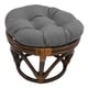preview thumbnail 11 of 20, Blazing Needles 18-inch Footstool Cushion (Cushion Only) Grey