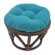 preview thumbnail 2 of 20, Blazing Needles 18-inch Footstool Cushion (Cushion Only) Aqua Blue