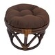 preview thumbnail 6 of 20, Blazing Needles 18-inch Footstool Cushion (Cushion Only) Chocolate