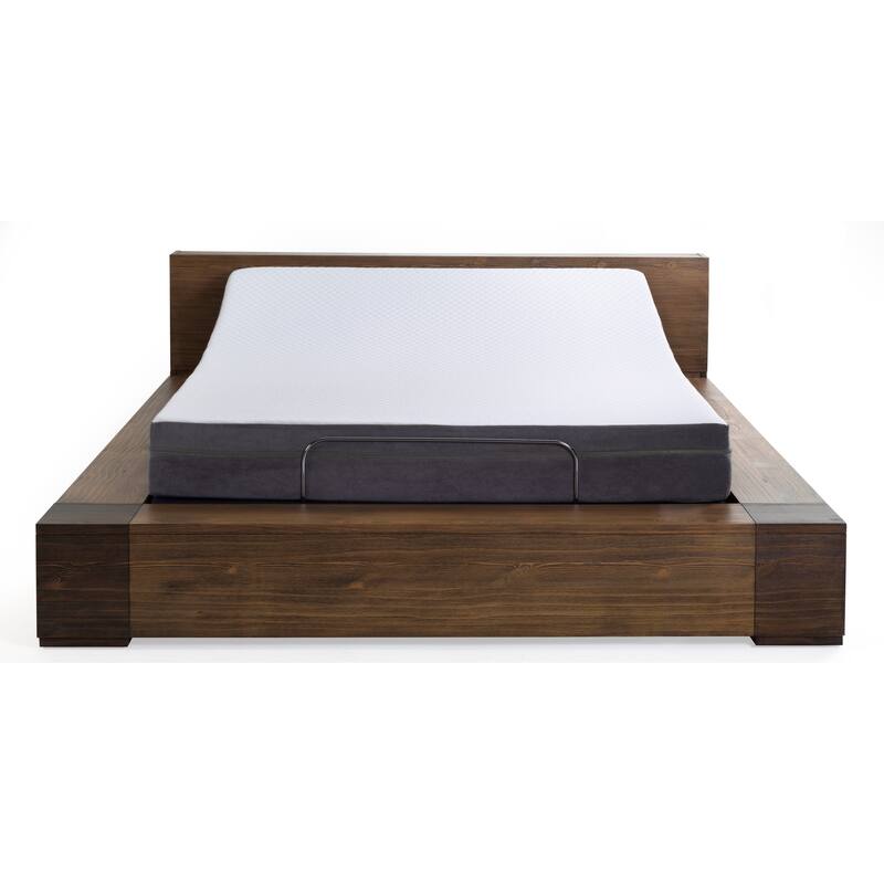 Sleep Zone 8-inch Laguna Firm Memory Foam Mattress and Adjustable Bed Set - Split Cal-King