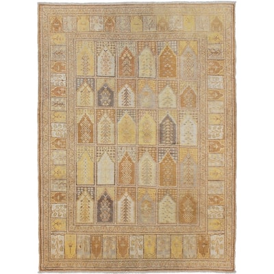 eCarpetGallery Hand-knotted Anatolian Vintage Copper, Light Gold Wool Rug - 4'1 x 5'6