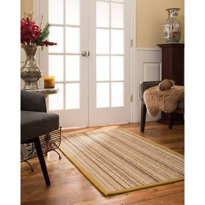 NaturalAreaRugs Carmela Custom Sisal 5' x 7' Tan Border - 5' x 7'
