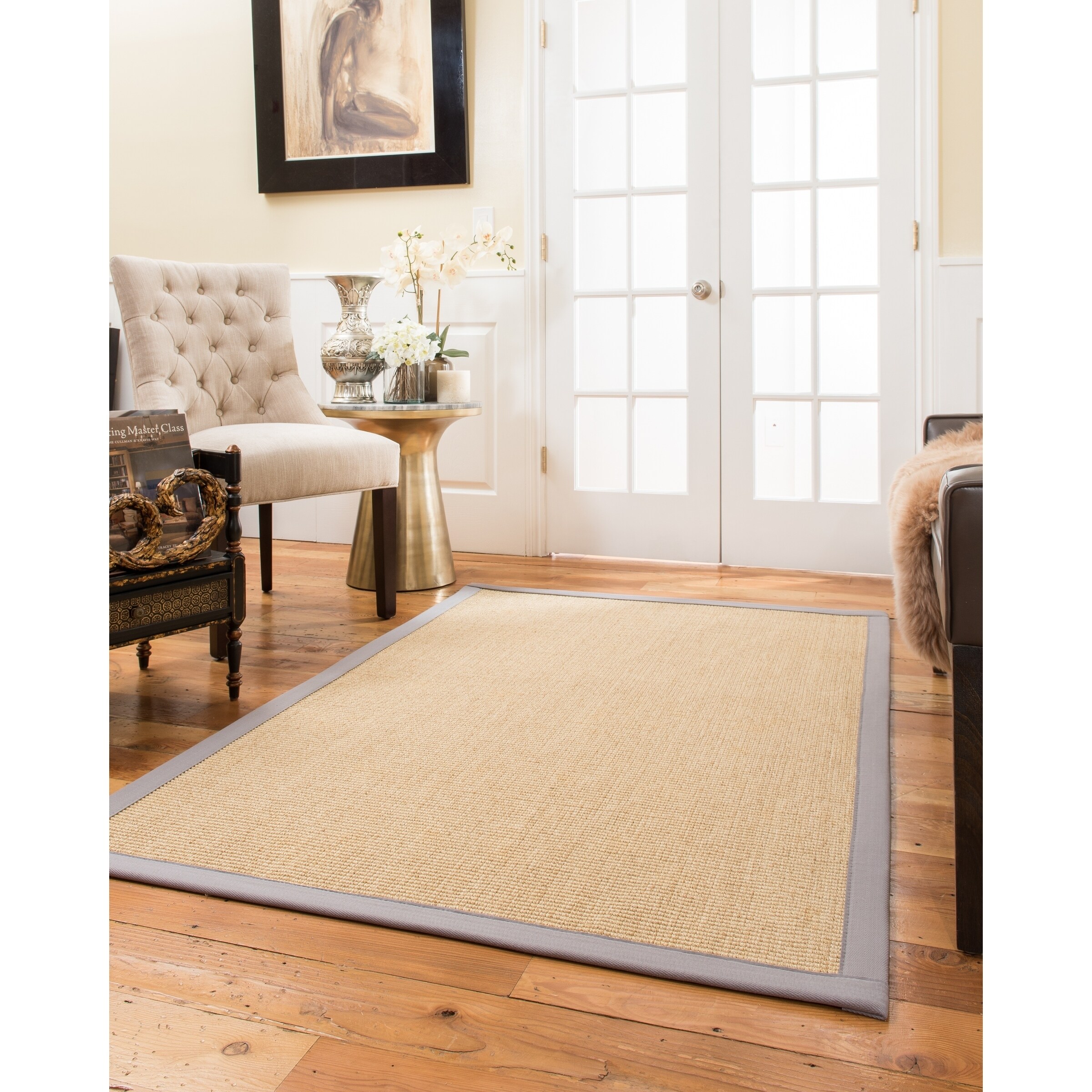 Shop Natural Area Rugs Arrryn Chunky Handmade Sisal Rug with Extra Wide