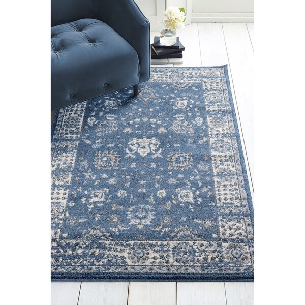 Westfield Home Luanda Omari Midnight Blue Runner Rug - 1'10" x 7'2"