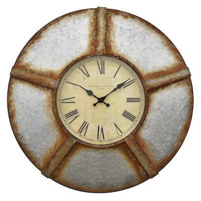 Three Hands Metal Wall Clock