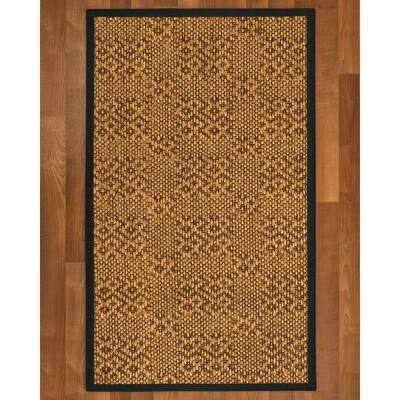 NaturalAreaRugs Oslo Custom Sisal Rug 4' x 12' Onyx Border - 4' x 12'