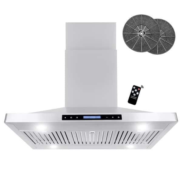 36 In Ductless Island Mount Range Hood Stainless 36 In Ductless Island Mount Range Hood Stainless