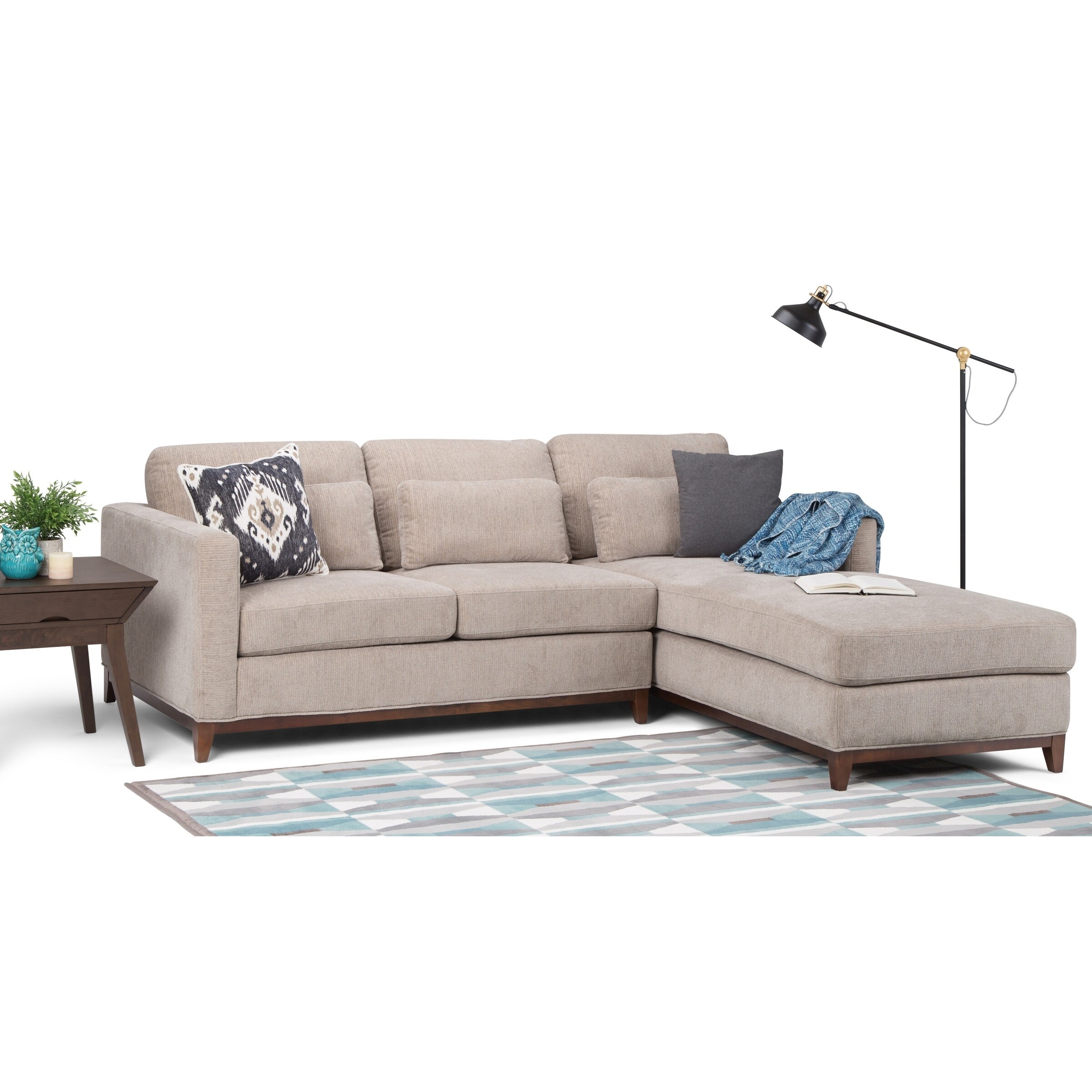 Wyndenhall Arden Contemporary 97 Inch Wide Sectional In Fog Wyndenhall Arden Contemporary 97