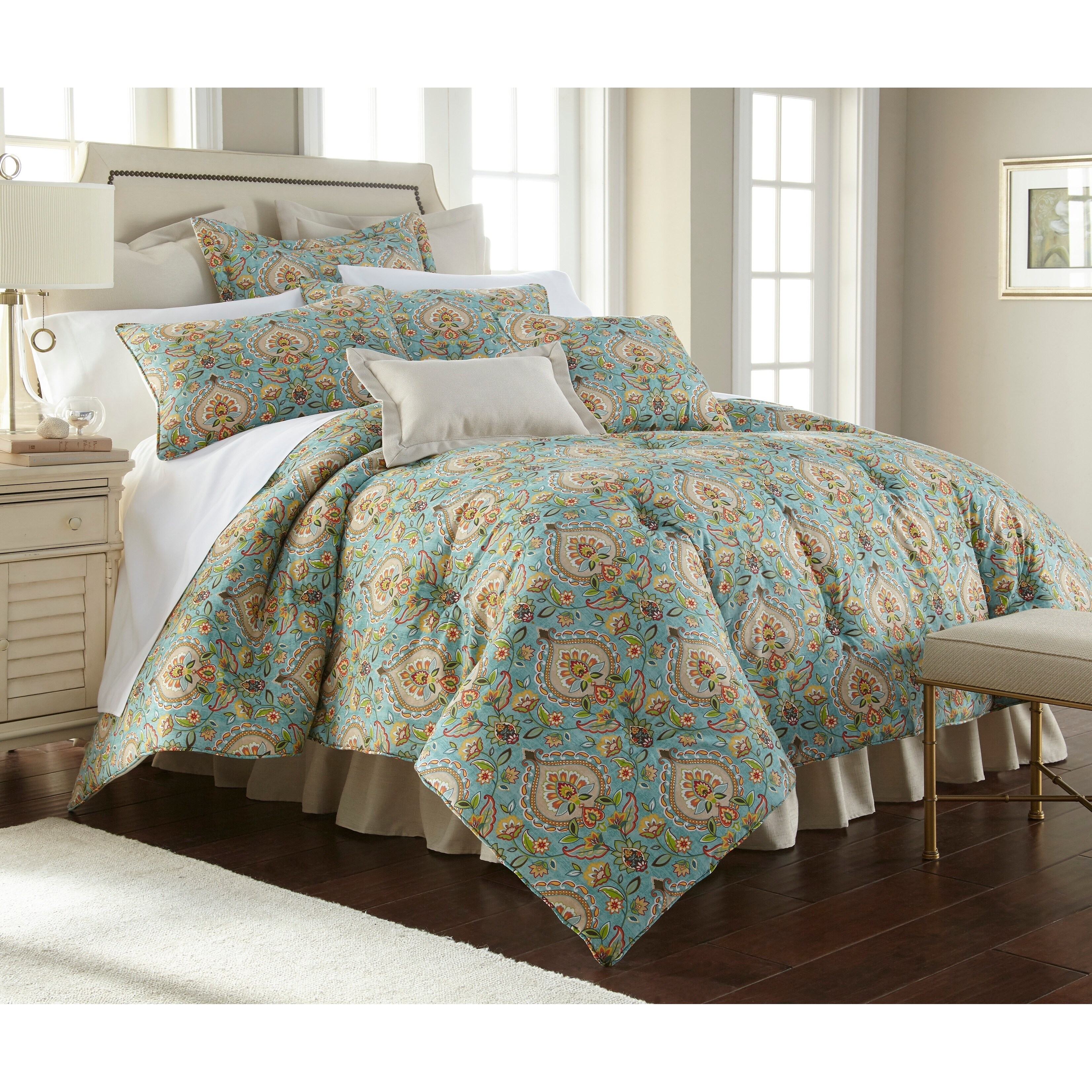 Shop Pchf Splendor Ocean 3 Piece Comforter Set Free Shipping