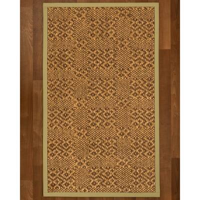 NaturalAreaRugs Oslo Custom Sisal Rug 4' x 12' Sand Border - 4' x 12'