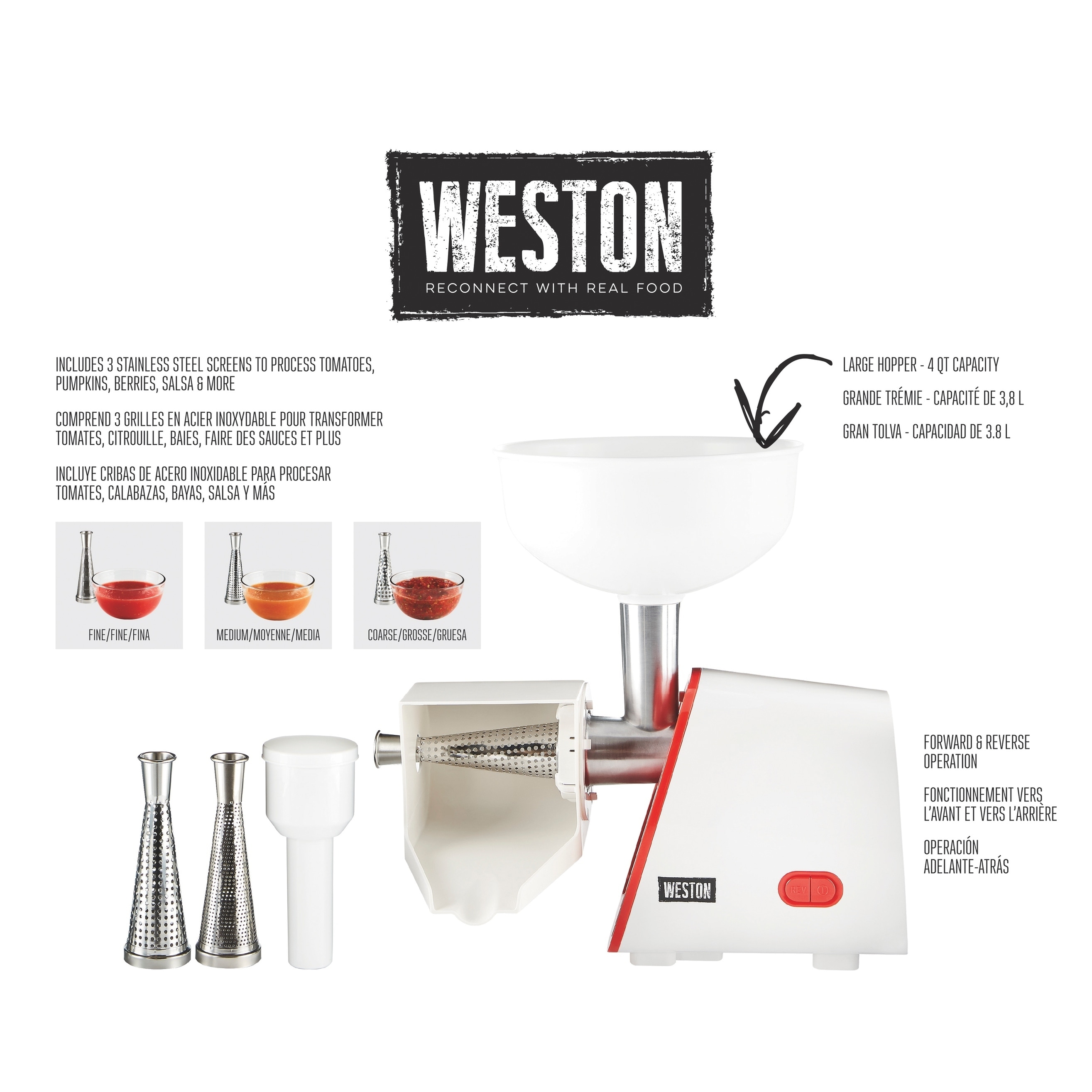 Weston Deluxe Electric Tomato Strainer