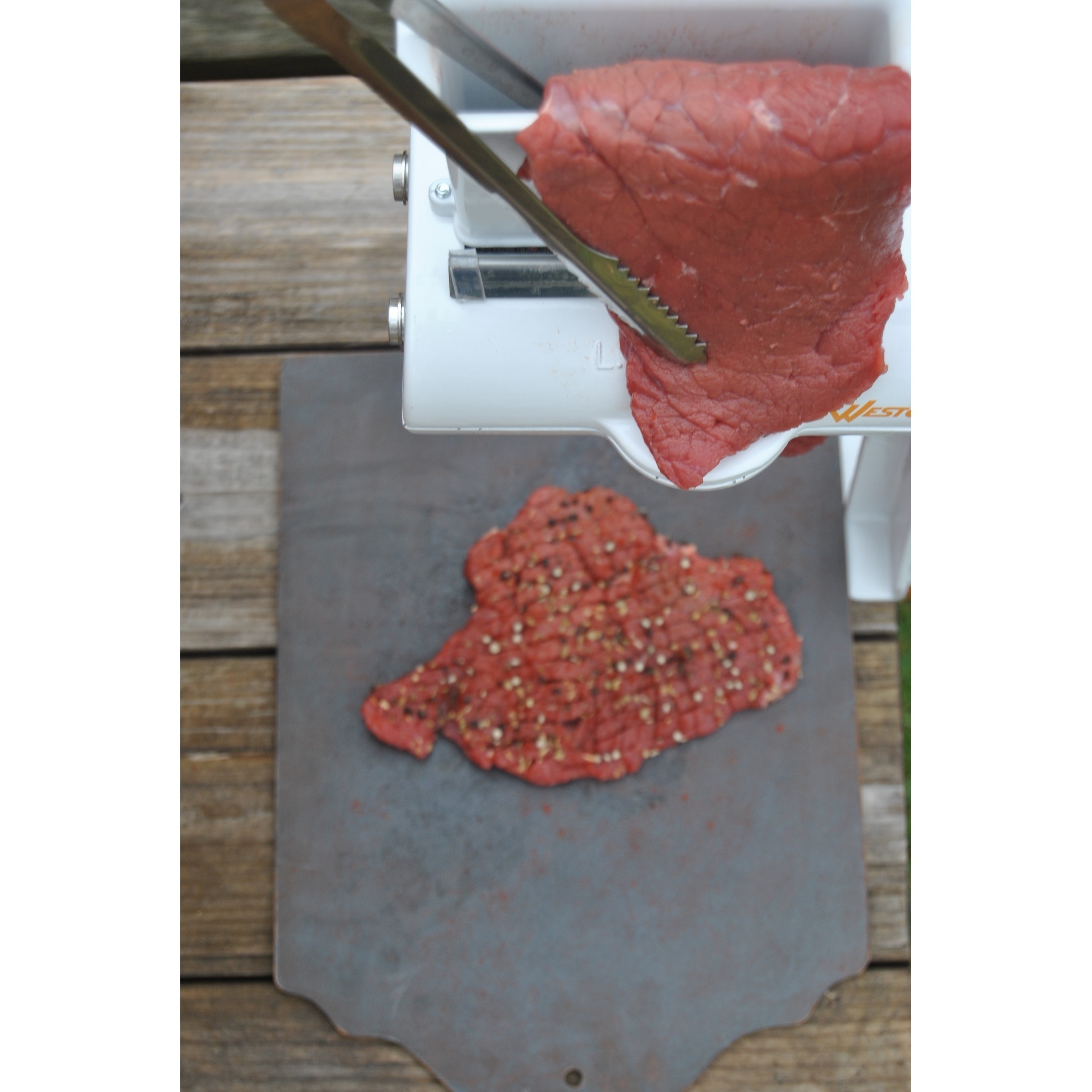 Weston RealTree Stainless Steel Manual Meat Tenderizer & Jerky