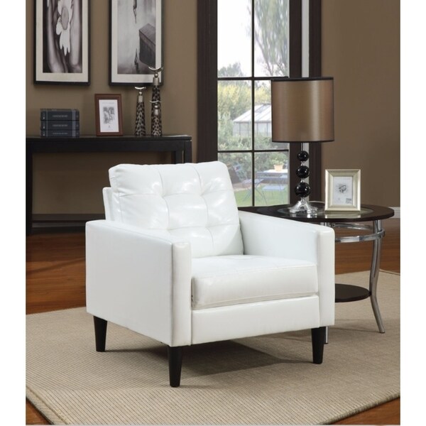 Balin Accent Club Arm Chair White Polyurethane