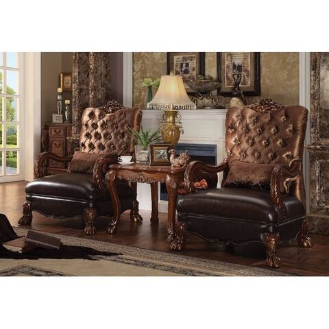 Dresden Chair With 1 Pillow, Golden Brown Velvet & Cherry Oak