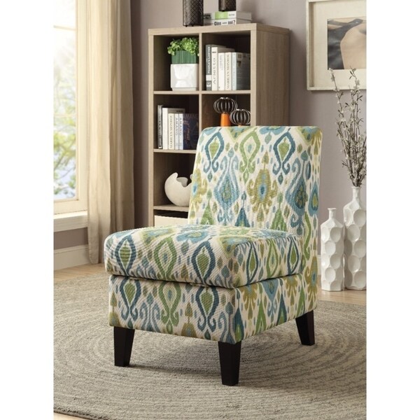 Shop Ollano II Accent Chair With Storage, Pattern Fabric ...
