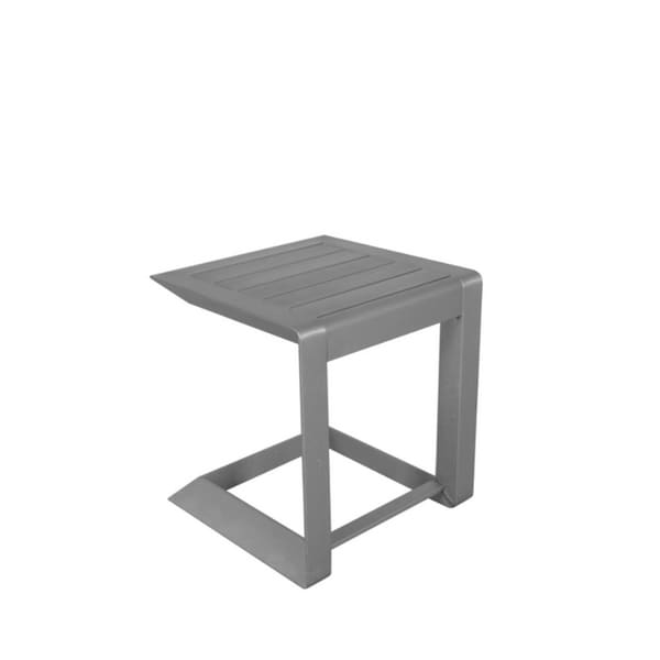 Sleekly Cultivated Contemporary Aluminum Side Table, Silver