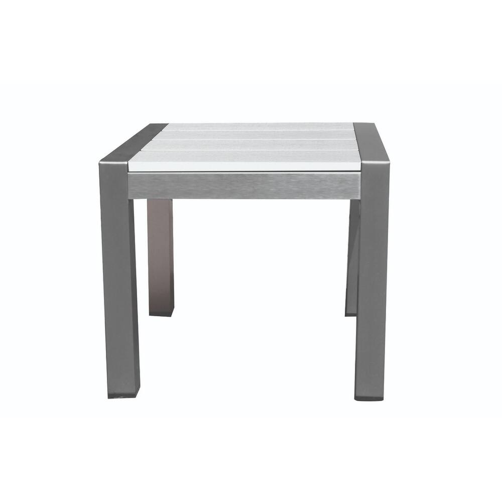 Versatile And Functional Easy-Movable Outdoor Side Table, White