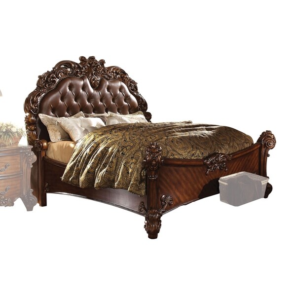 ACME Vendome Eastern King Bed, Cherry PU (1Set/3Ctn) - On Sale