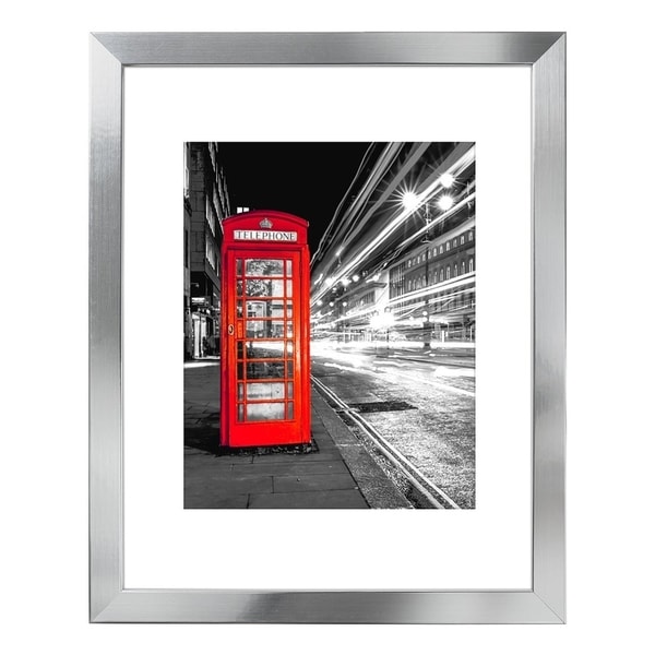 Americanflat 11x14 Silver Picture Frames - Made to Display Pictures 8x10 with Mat or 11x14 Without Mat