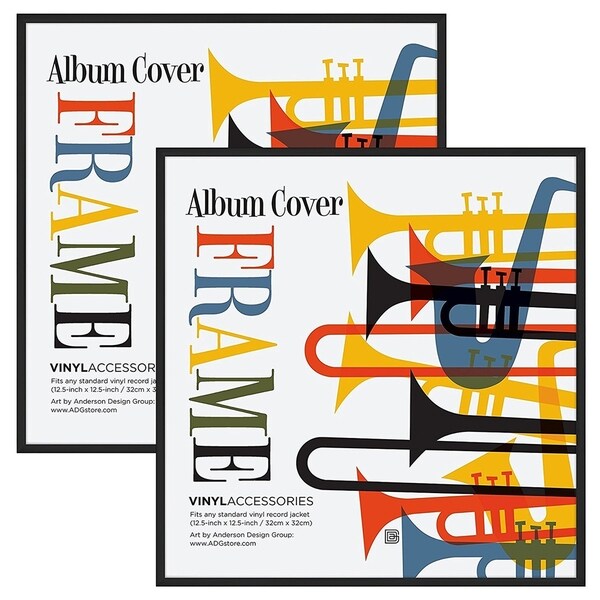 Americanflat 2 Pack - Top Rated Album Frame - Made to Display Album Covers and LP Covers 12.5" x 12.5"