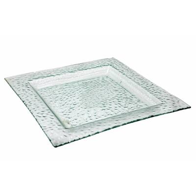Gorgeous Sprinkled Glass Platter,Transparent