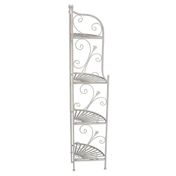 Shop Off White Foldable Outdoor Indoor Four Level Plant Shelf