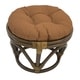preview thumbnail 10 of 15, Blazing Needles 18-inch Indoor / Outdoor Footstool Cushion (Cushion Only) Mocha