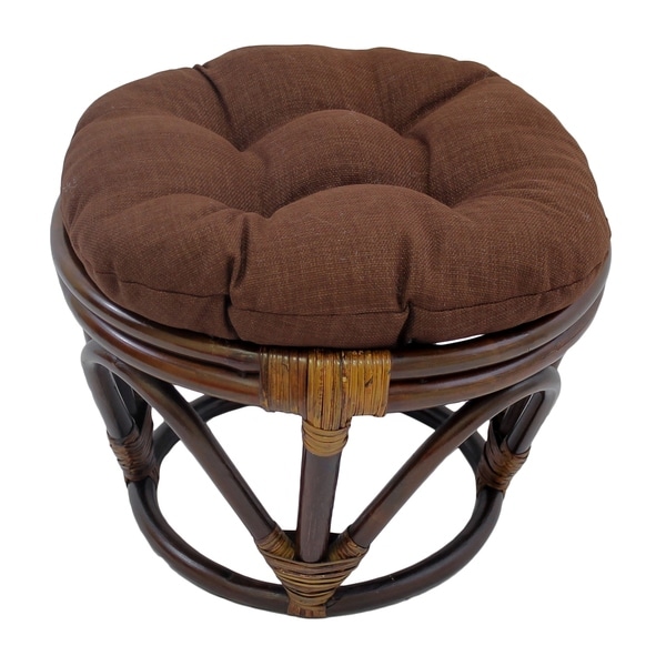 Shop Blazing Needles 18-inch Indooor/Outdoor Footstool Cushion - On