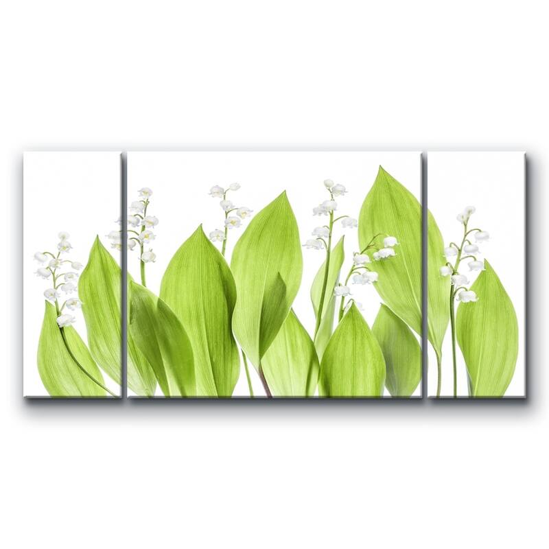 'Lilly of the Valley' 3-Pc Floral Canvas Wall Décor Set