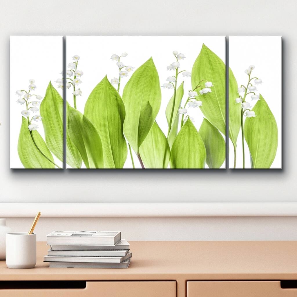 'Lilly of the Valley' 3-Pc Floral Canvas Wall Décor Set