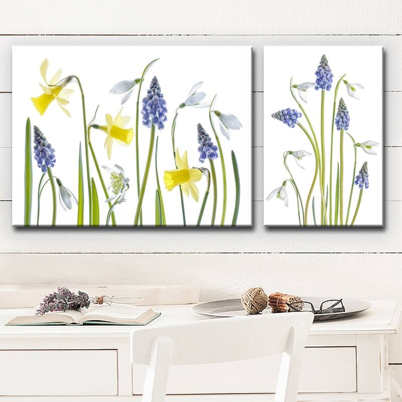 Ready2HangArt 'Muscari and Galanthus' 2-Pc Canvas Wall Décor Set
