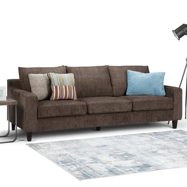 Wyndenhall Calsy Contemporary 91 Inch Wide Sofa In Deep