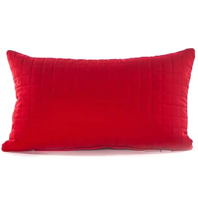 Gouchee Home Grid Long Red 12 x 20 Accent Pillow
